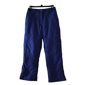 LL Bean Kids Sz 14 Navy Blue Snow Pants Insulated Unisex Skii Snowboard Sport